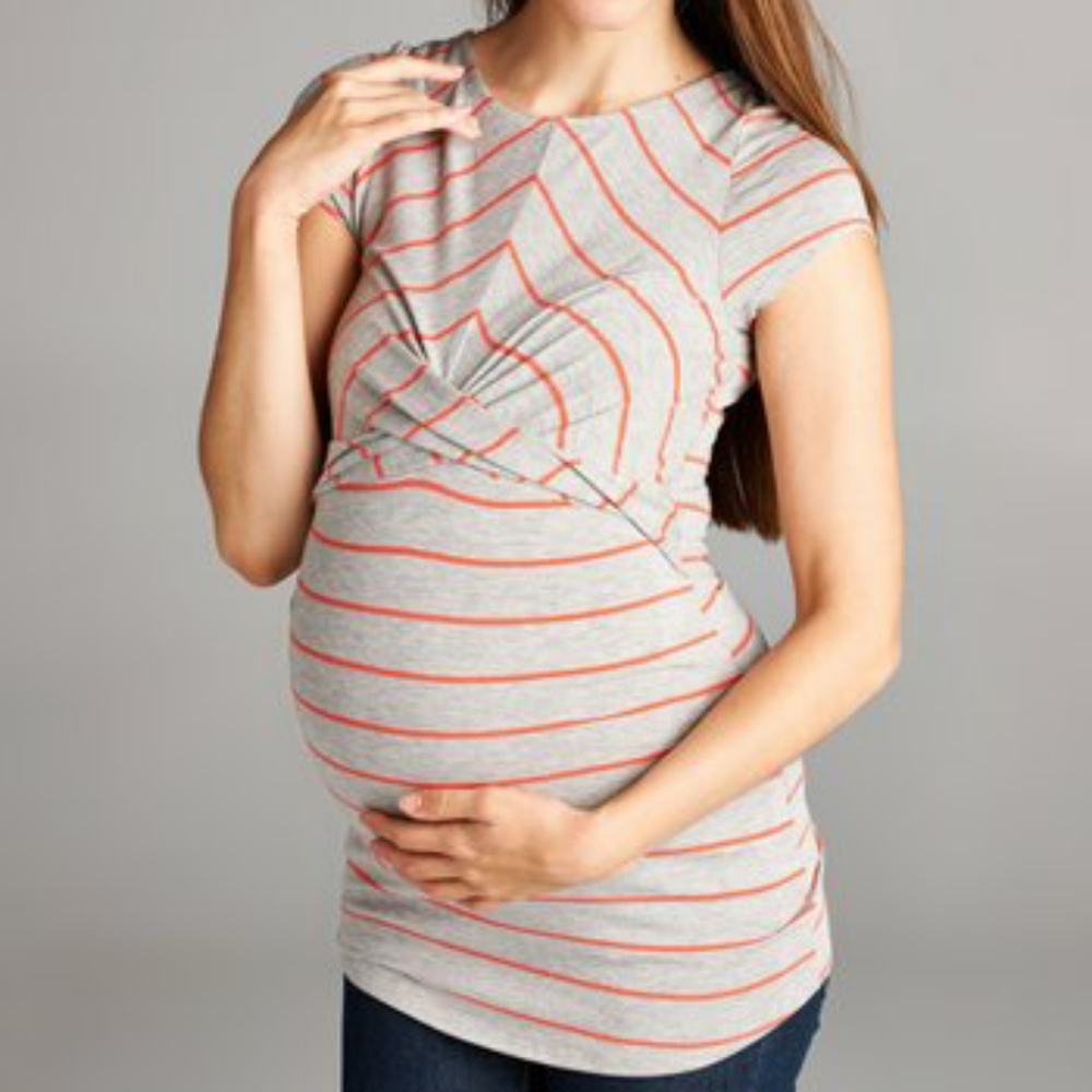 Maternity striped top